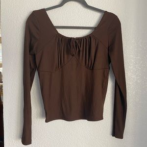 3/$20 Brown long sleeve top